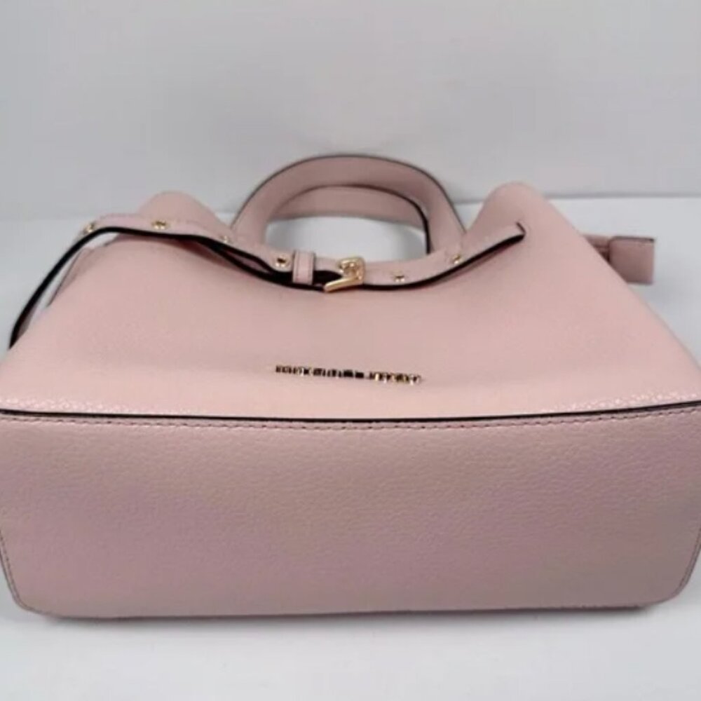 Michael Kors Emilia Small Pink Pebbled Leather Satchel Tote Bag - Picture 12 of 14